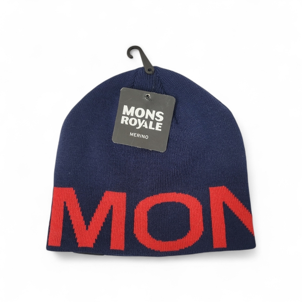 Mons Royale O/S Navy Merino Wool Beanie Hat NWT